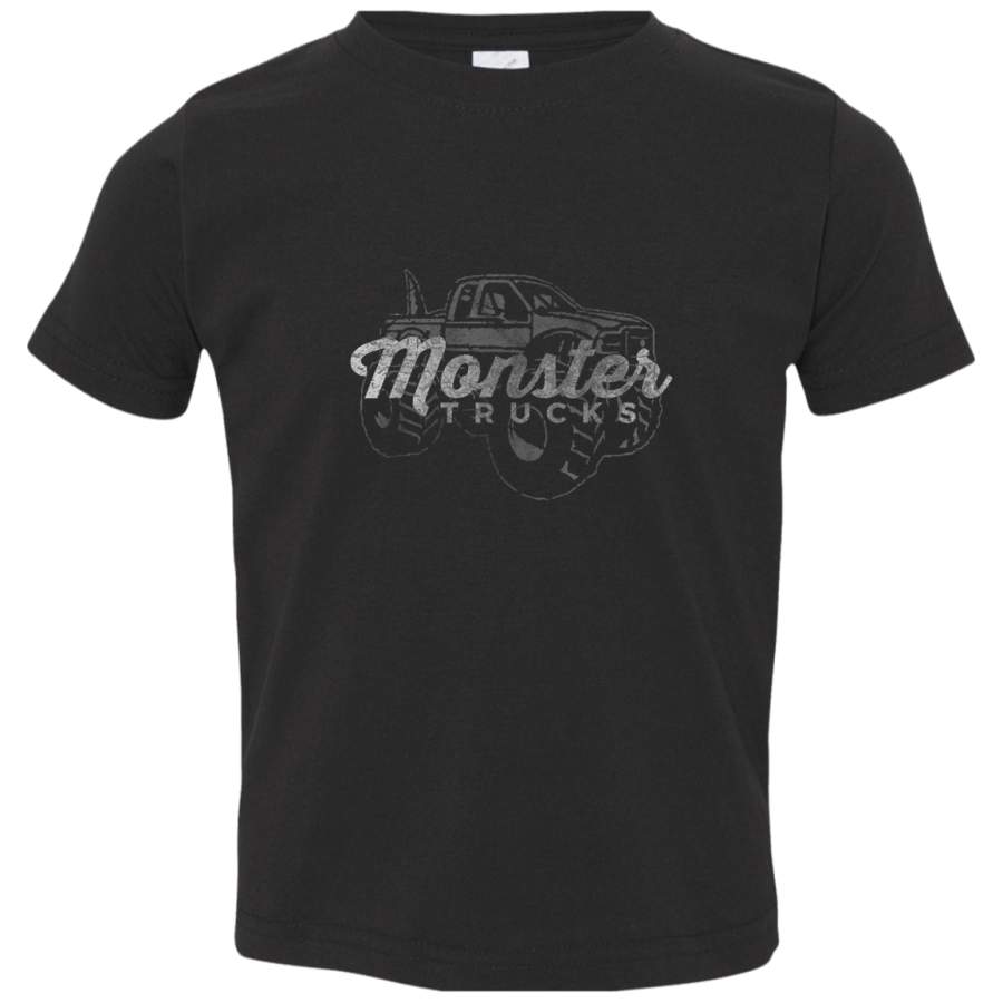 Monster Trucks Vintage Retro Big Truck Lover TShirt 3321 Rabbit Skins Toddler Jersey T-Shirt