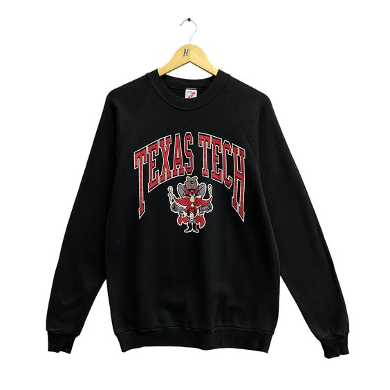 Vintage 90s Texas Tech University Black Sweatshirt