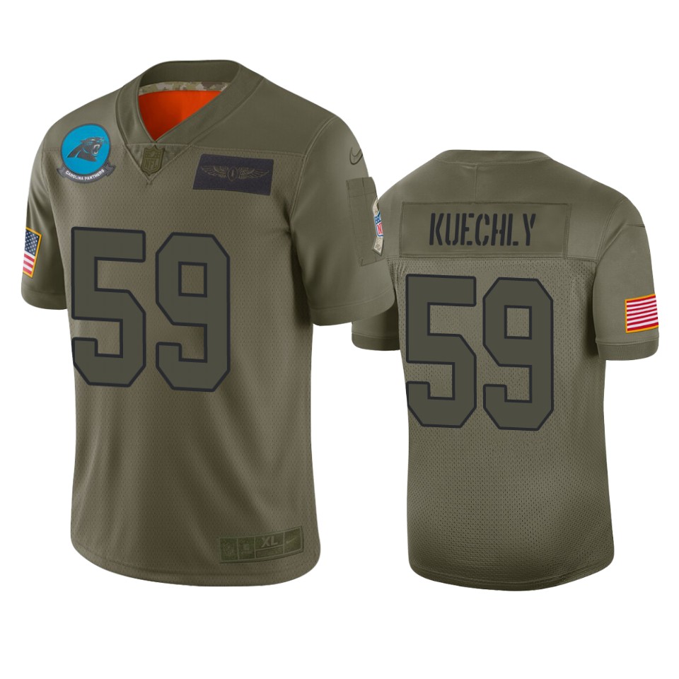 Carolina Panthers Luke Kuechly Camo 2019 Salute To Service Limited Jersey