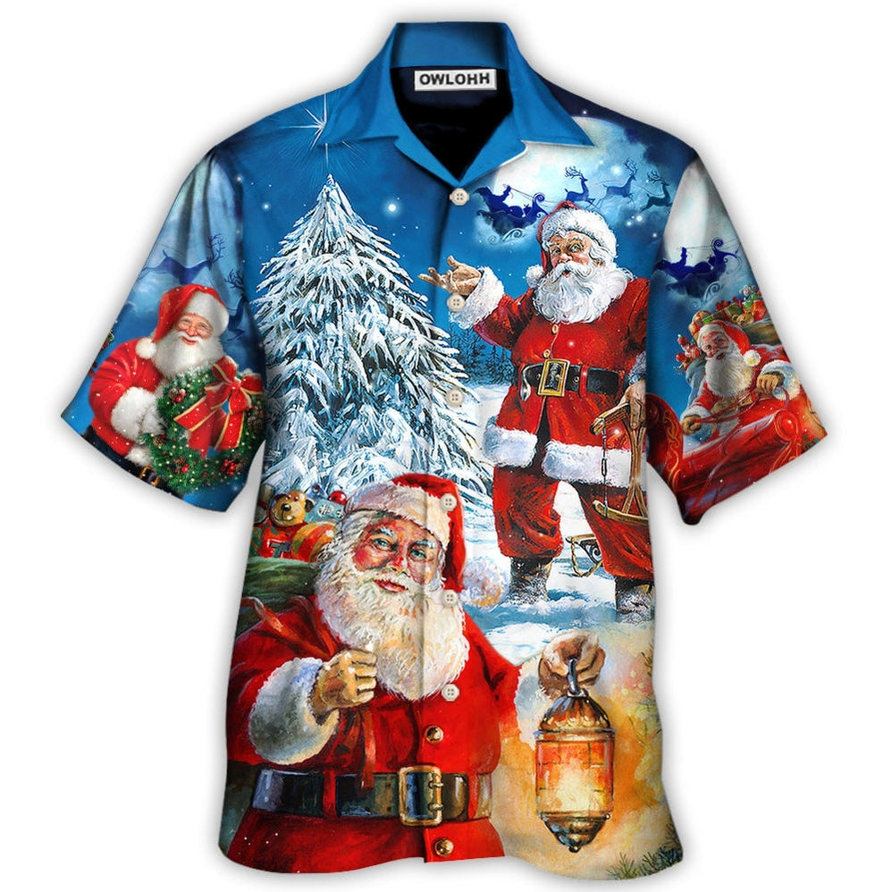 Christmas Santa Claus Story Nights Is Coming Painting Style Hawaii Shirt Ha90566