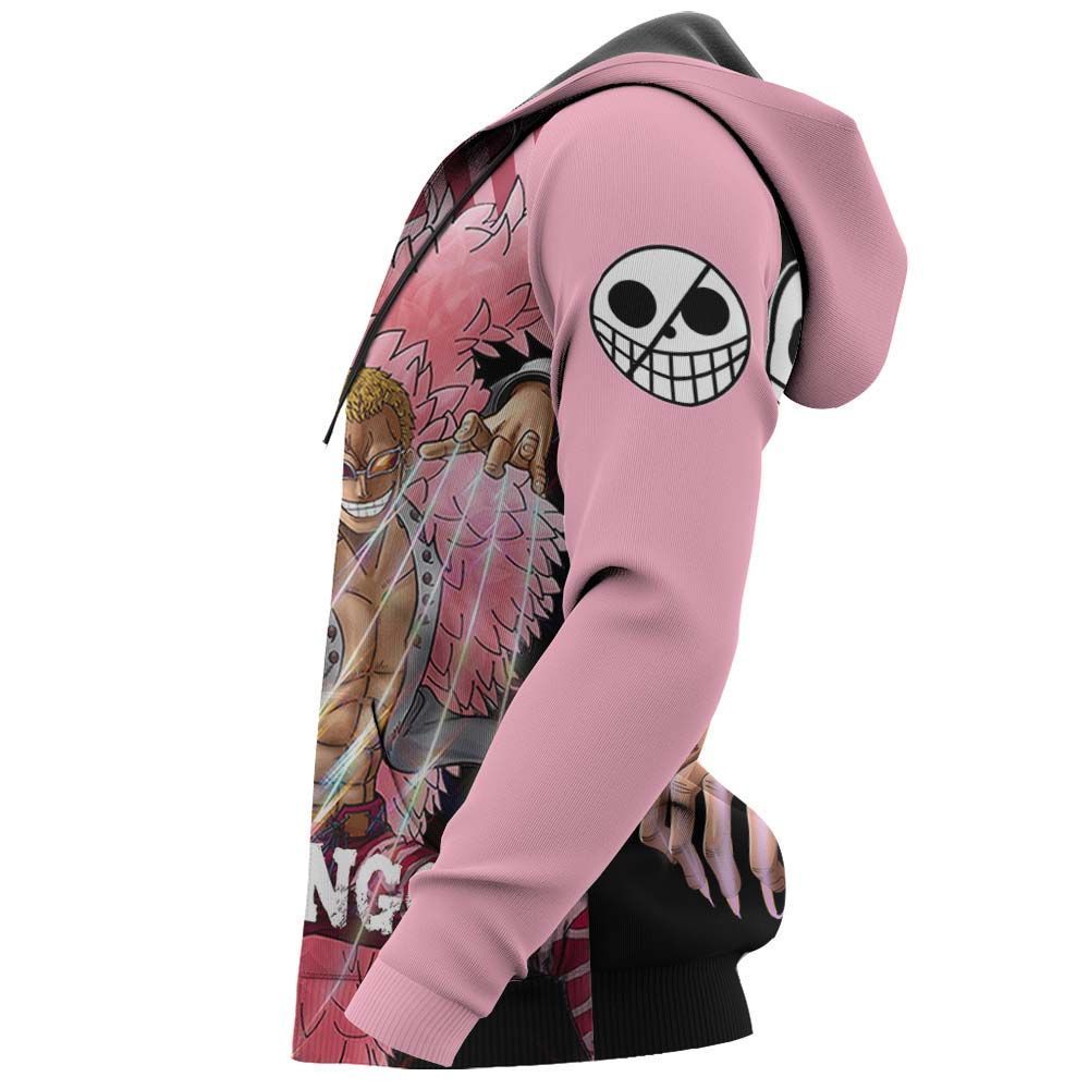 Donquixote Doflamingo Hoodie One Piece Anime Shirt Jacket WoodworkingCore