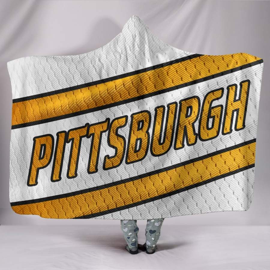 Pittsburgh Penguins Unofficial Hockey Jersey Hoodie Blanket