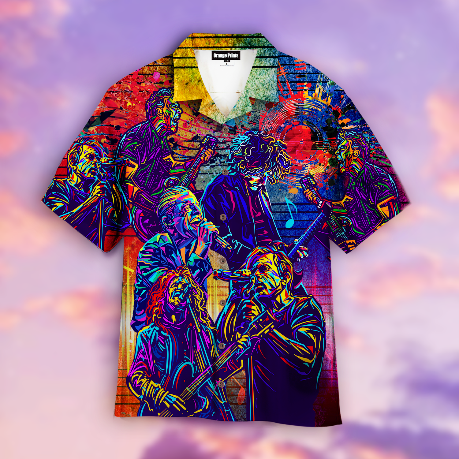 Colorful Musician And Guitarist Aloha Hawaii Shirts For Men Women Ha95279