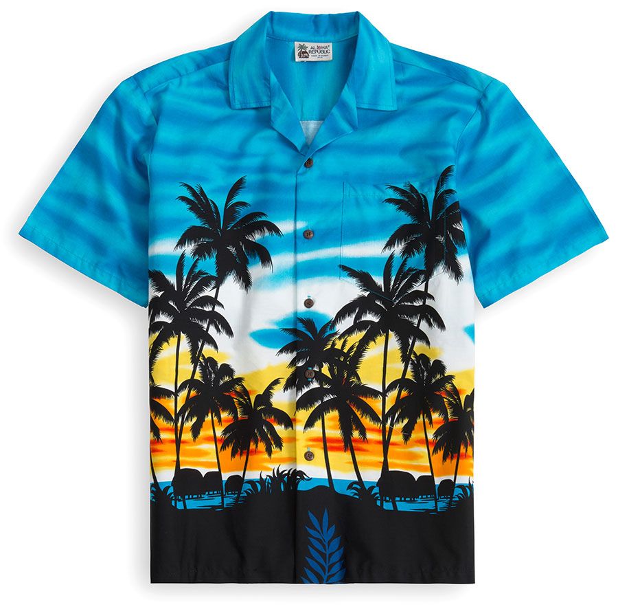 Palms Blue Amazing Design Hawaii Shirt Ha20952