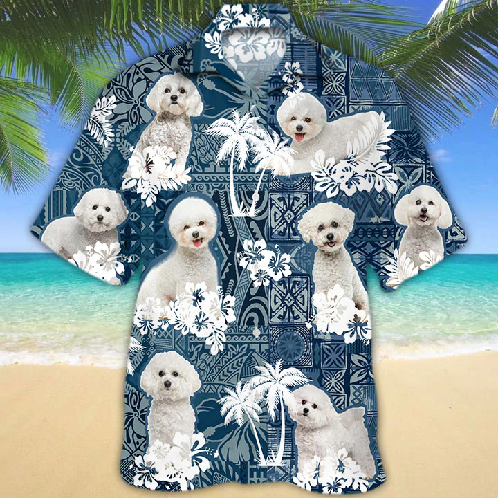 Bichon Frise Hawaii Dog Hawaii Shirt Men Short Sleeve Hawaii Aloha Ha69978