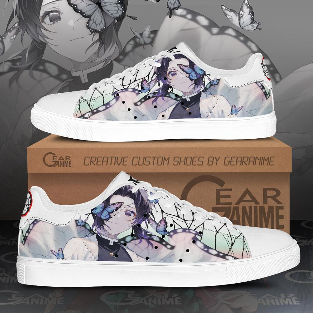 Shinobu Kocho Skate Shoes Demon Slayer Anime Custom Shoes Pn10