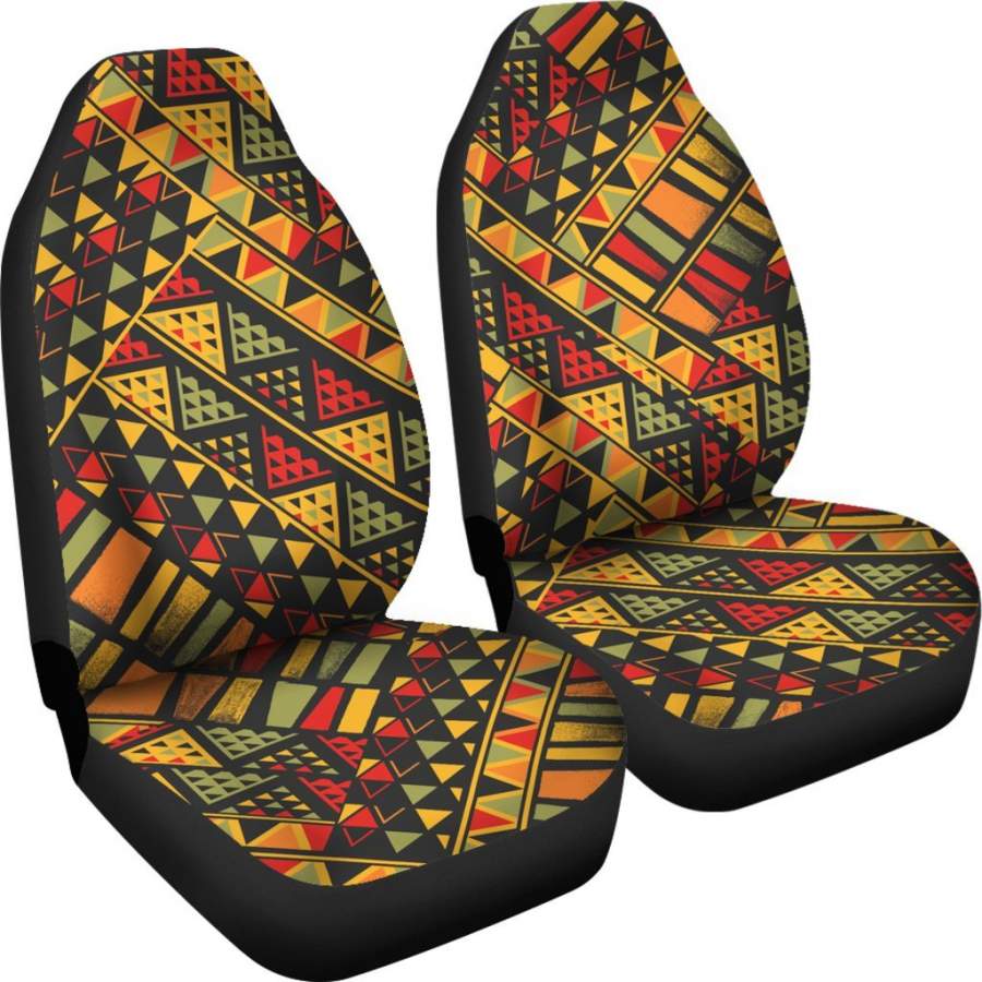 African Afro Dashiki Adinkra Kente Pattern Car Seat Covers