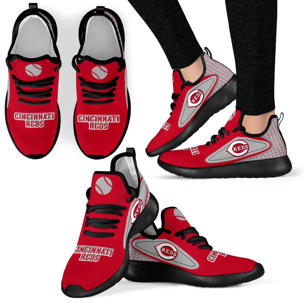 Colorful React Cincinnati Reds Mesh Knit Sneakers