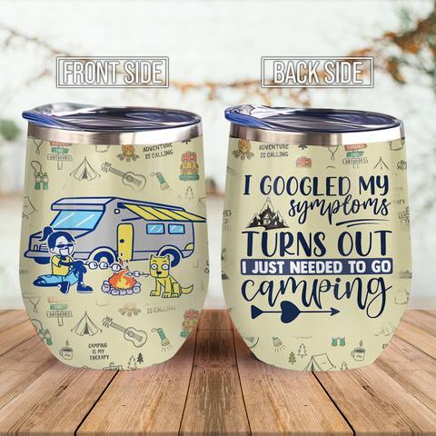 Camping Lover Wine Tumbler, Personalized Tumblers, Tumbler Cups, Custom Tumblers