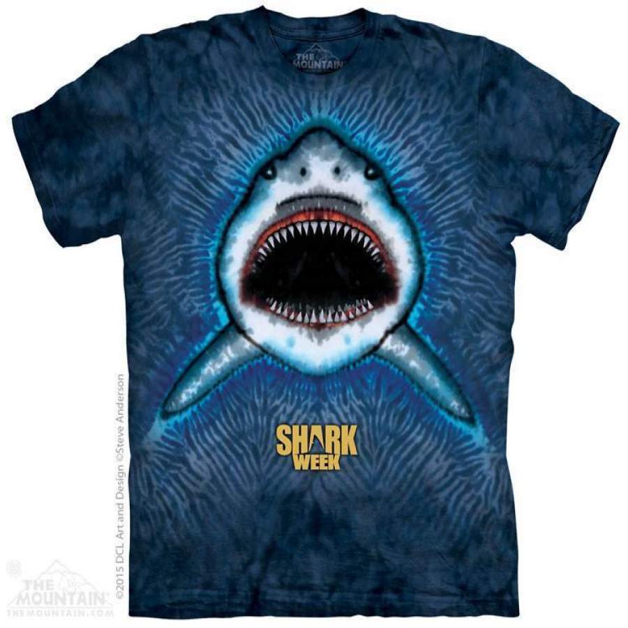 Tie Dye Shark Adult T-Shirt