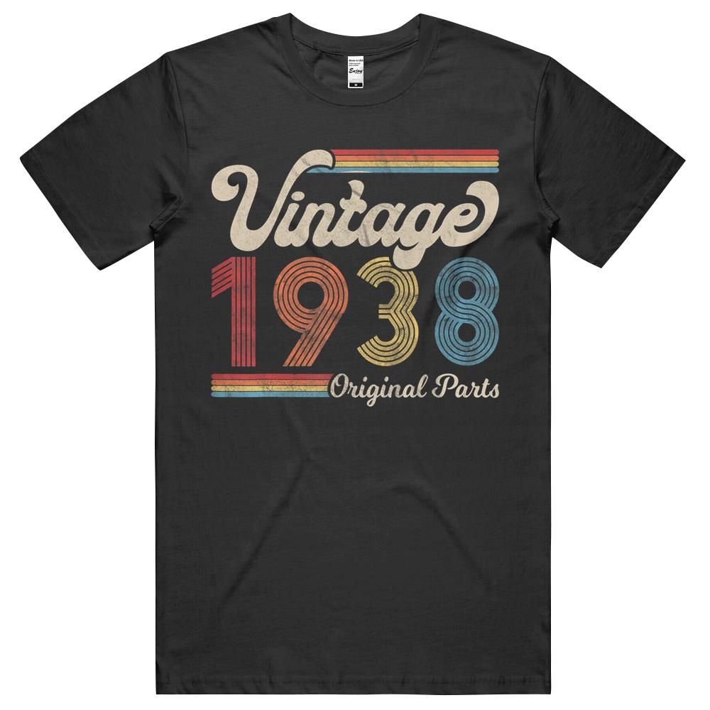 1938. Vintage 1938 Birthday Gift Men Women. Born Made 1938 T-shirt