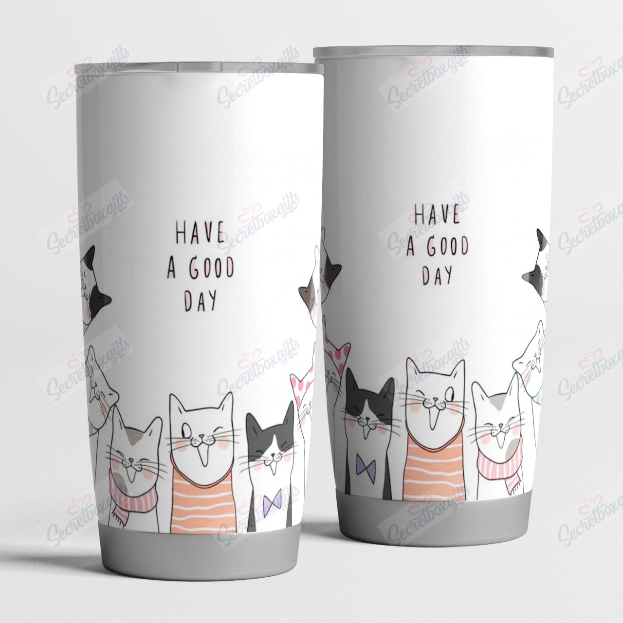 Personalized Have A Good Day Cat Kitten Nc1611110Cl Stainless Steel Tumbler Travel Customize Name, Text, Number, Image