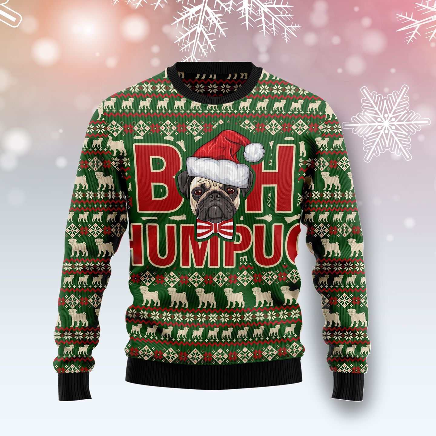 Bah Humpug Ugly Christmas Sweater | For Men & Women | Adult | Us5302