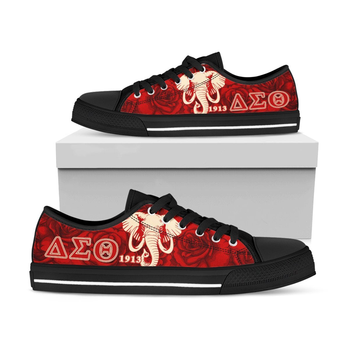 Greek Life Footwear – Delta Sigma Theta Red Rose Low Top Shoe