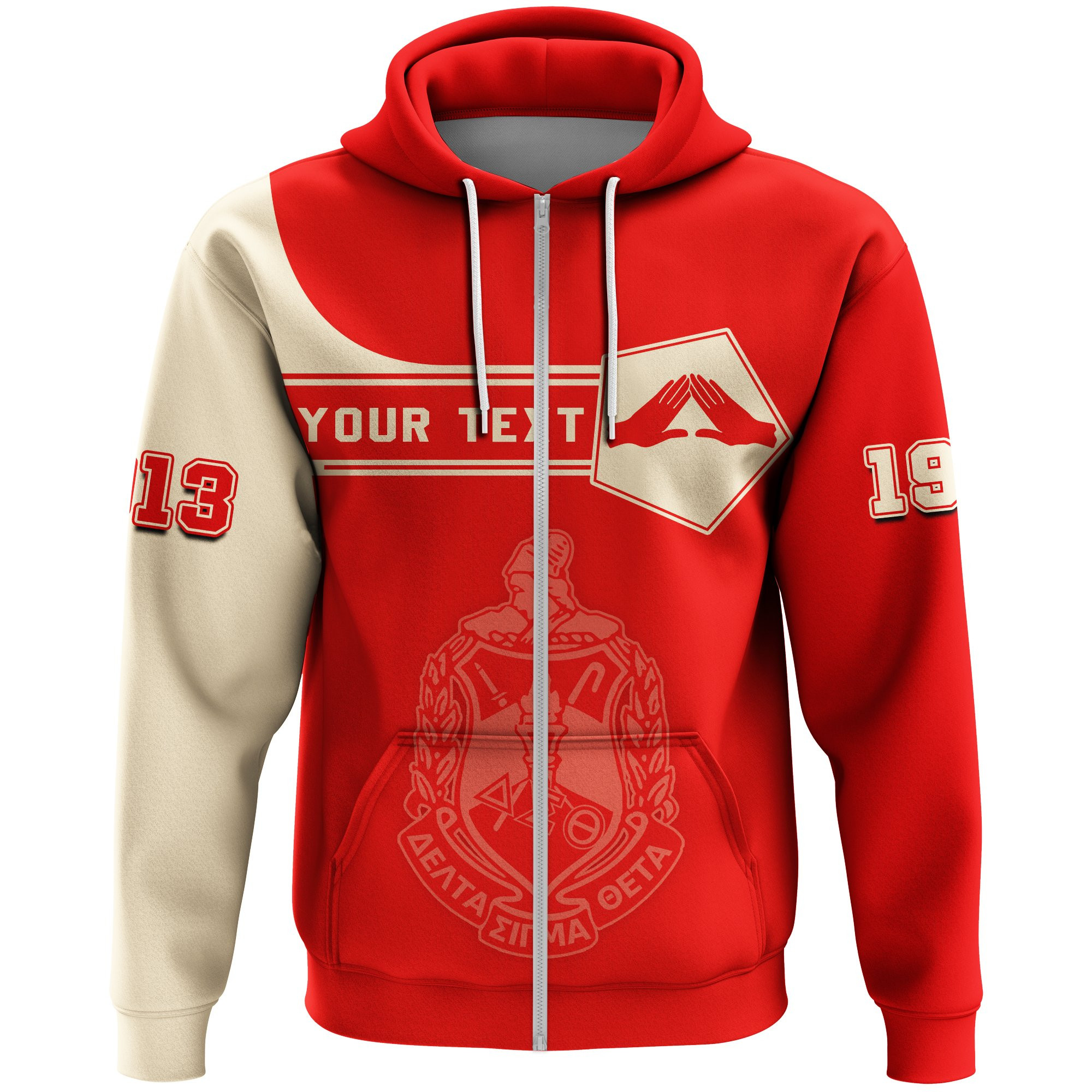 Personalised Delta Sigma Theta Zipper Hoodie – Simple Style J8