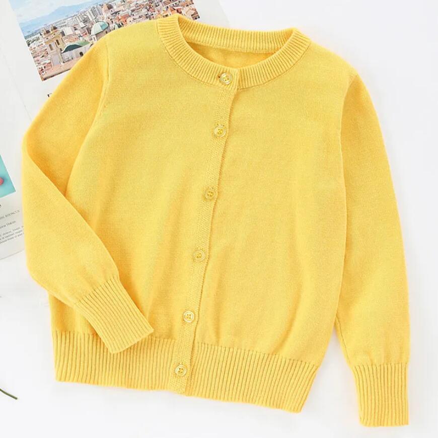 Teenager School Girls Knitted Sweater Boys Girls Cardigan Toddler Cardigan Long Sleeve Children Outerwear Kids Sweater Jacket alx