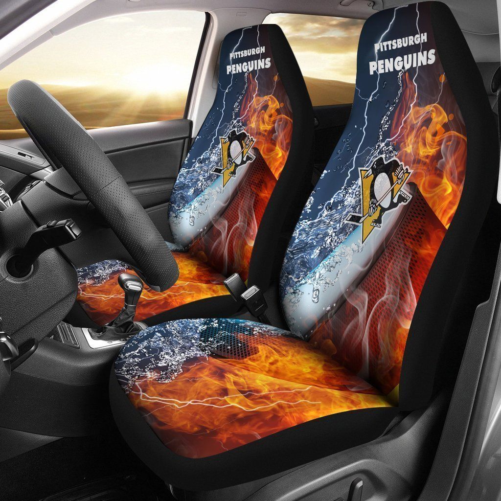 Pittsburgh Penguins Car Seat Covers 2pcs v7