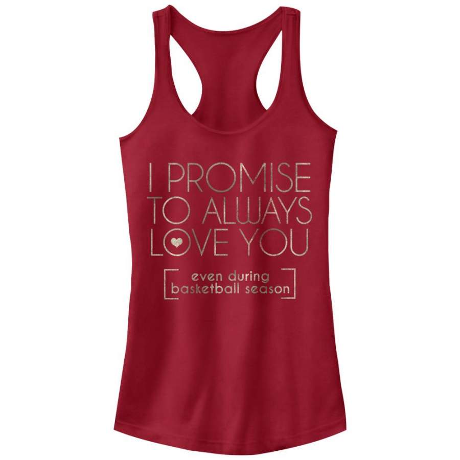 CHIN UP Junior’s Promise to Love You in Basketball  Racerback Tank Scarlet