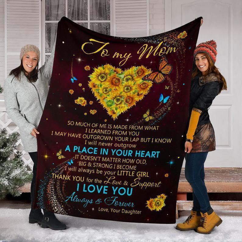 To My Mom So Much Of Me Is Made From What I Learned From You – Gift For Mom For Mother’S Day, Unique Gifts Home Decor Gift For Family – Sherpa Blanket Fleece Blanket