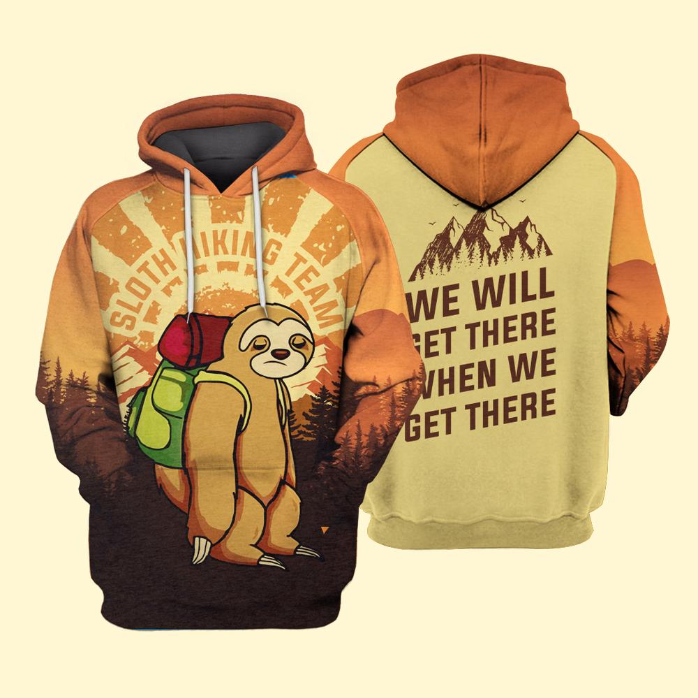 Sloth Hiking 1 Sublimation Shirt For Men And Women