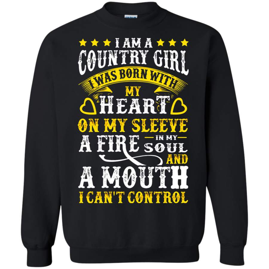 AGR I Am A Country Girl I Was Born With My Heart Sweatshirt