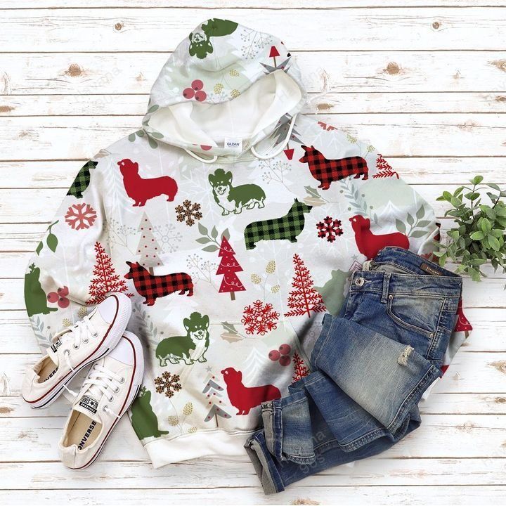 TJJ292009A45FH CORGI CHRISTMAS HOODIE QQ