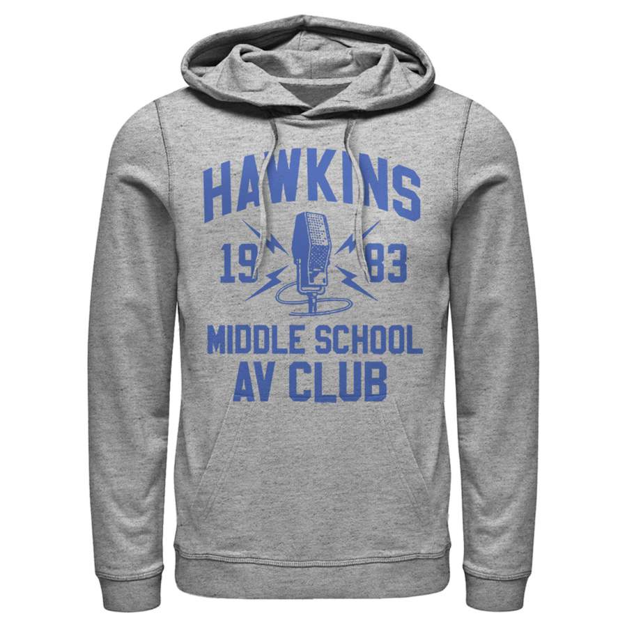 Stranger Things Men’s Hawkins AV Club 1983  Lightweight Hoodie