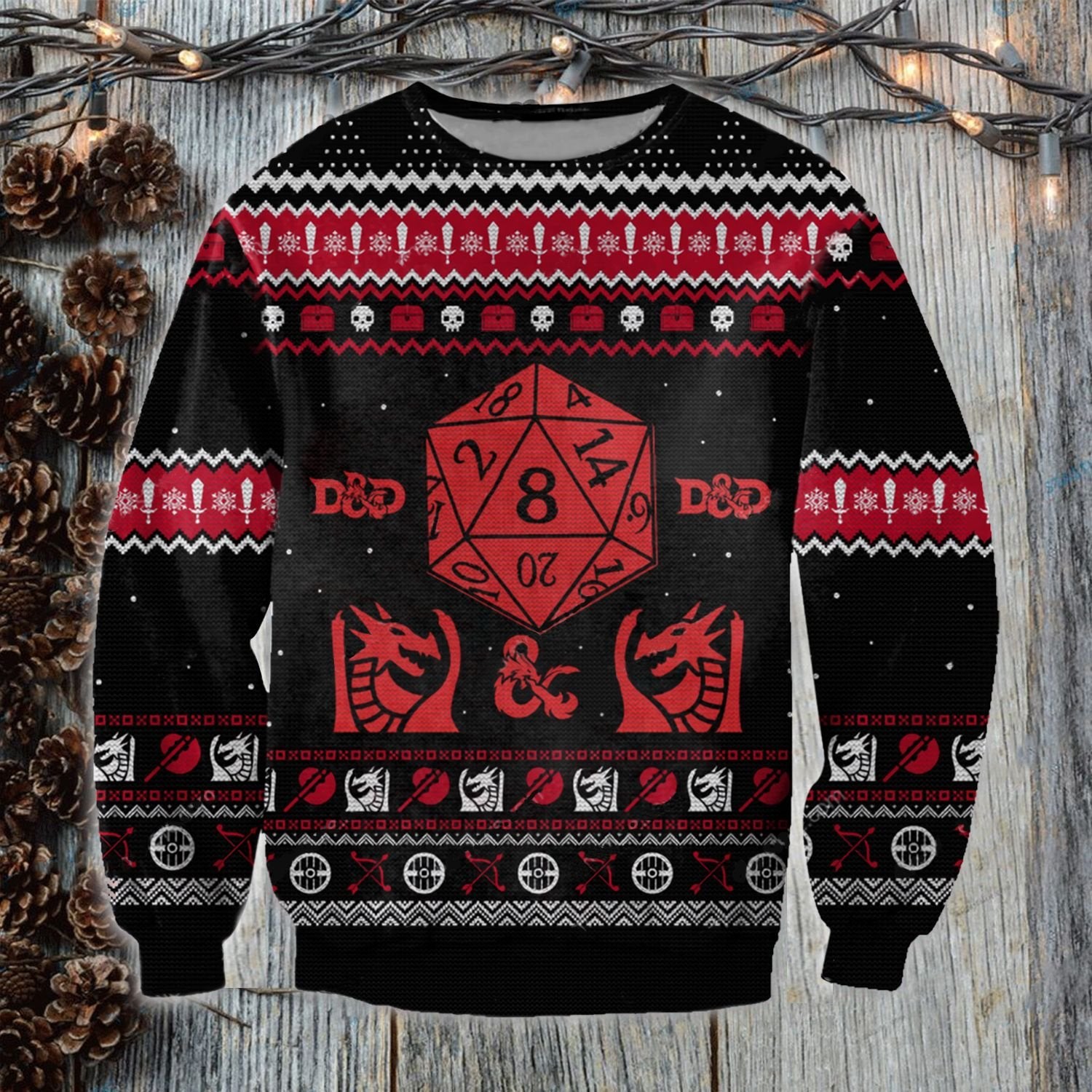 Dragon Ugly Christmas Sweater | For Men & Women | Adult | Us5929