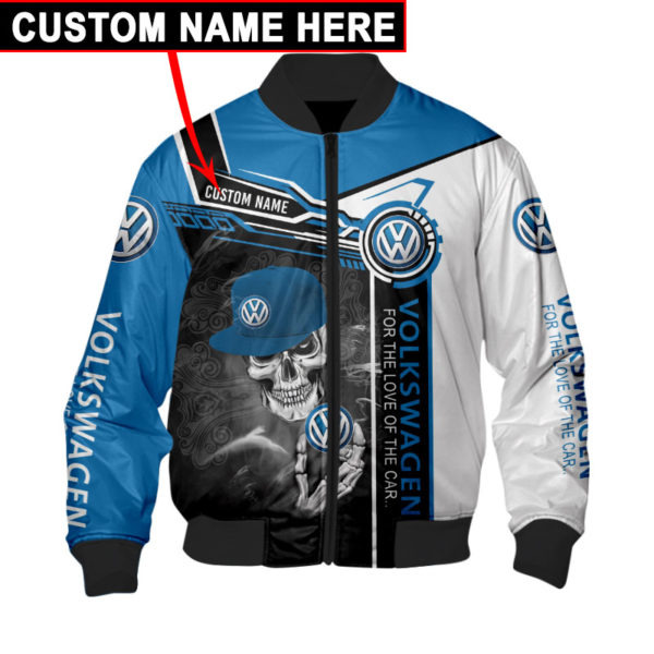 Custom Name Bomber Jacket Volkswagen, Volkswagen 3D Spring Autumn, Mens Casual Jacket, Car Sports Ns18