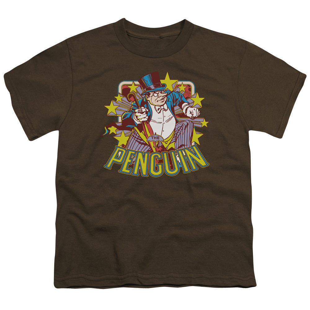 Dc Comics Penguin Stars Kids Youth T Shirt Coffee