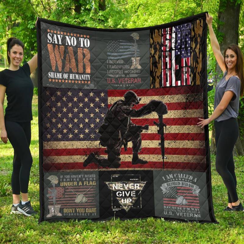 A BC – Retired Soldiers and Veterans Premium Quilt Blanket