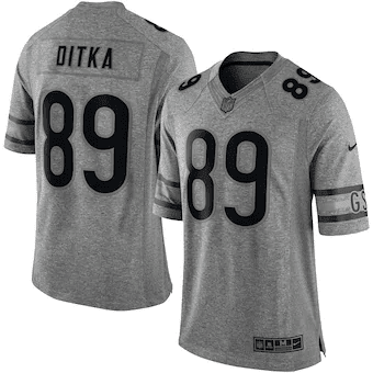 Mike Ditka Chicago Bears Gridiron Gray Limited Gray 3D Jersey