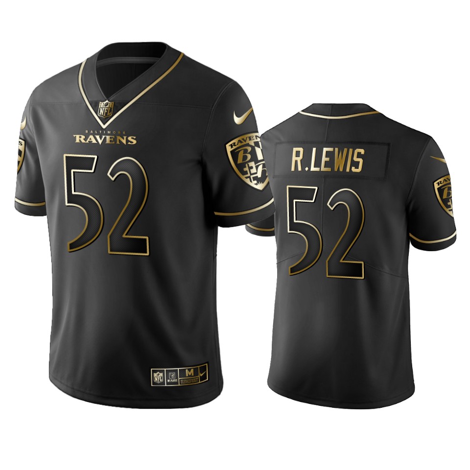 Baltimore Ravens Ray Lewis Black Golden Edition 2019 Vapor Untouchable Limited Jersey – Mens