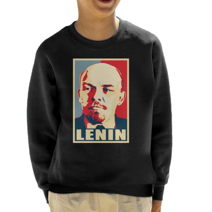 Lenin Propaganda Poster Pop Art Kid’s Sweatshirt