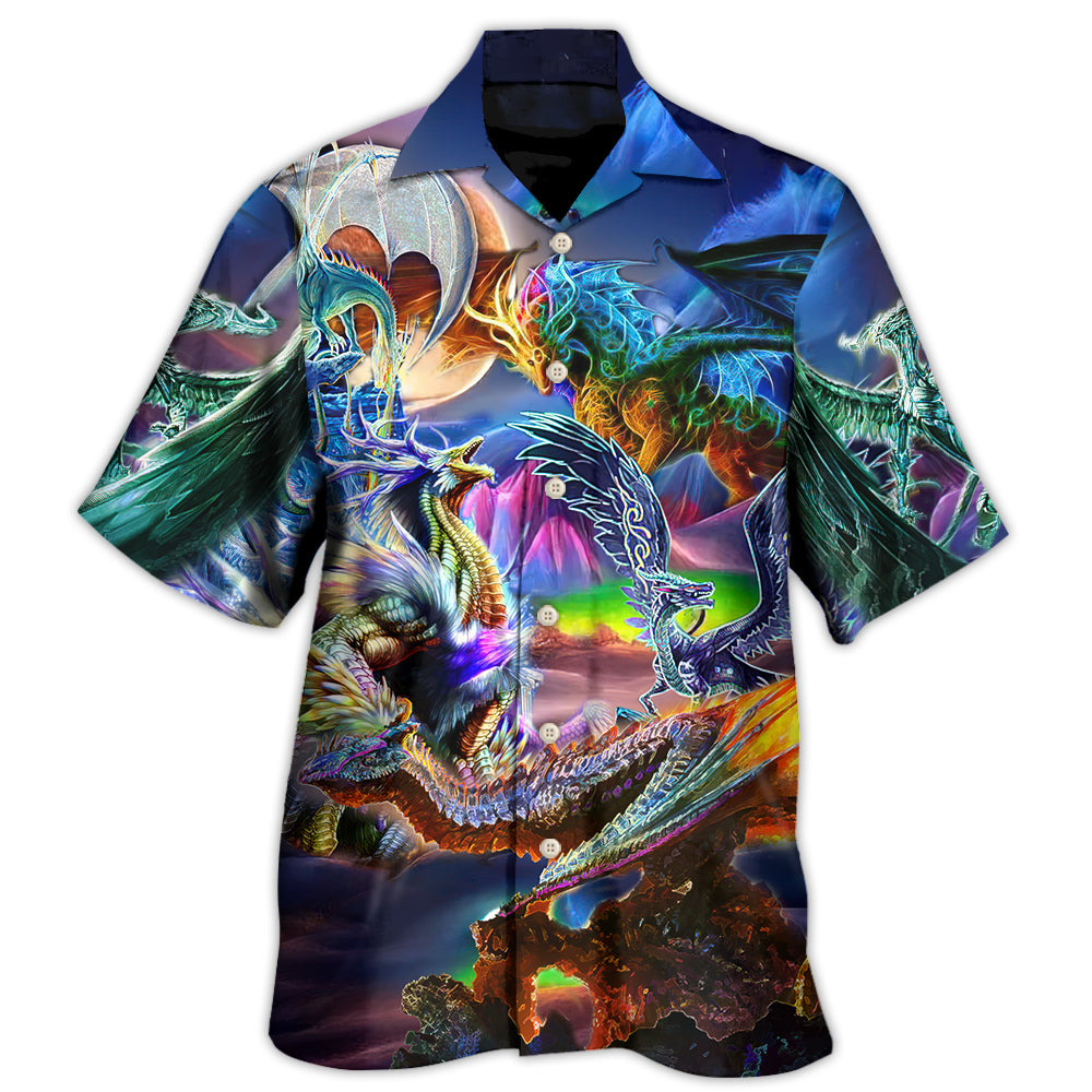 Dragon Neon Legends Colorful Hawaii Shirt Ha86382