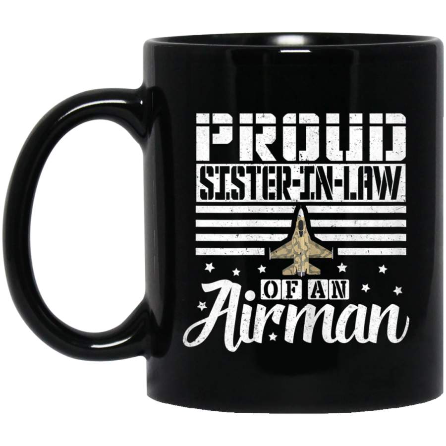 Womens Proud Sisterinlaw Of An Airman Girls Daughter Gift Veterans Day Christmas Gift Mug