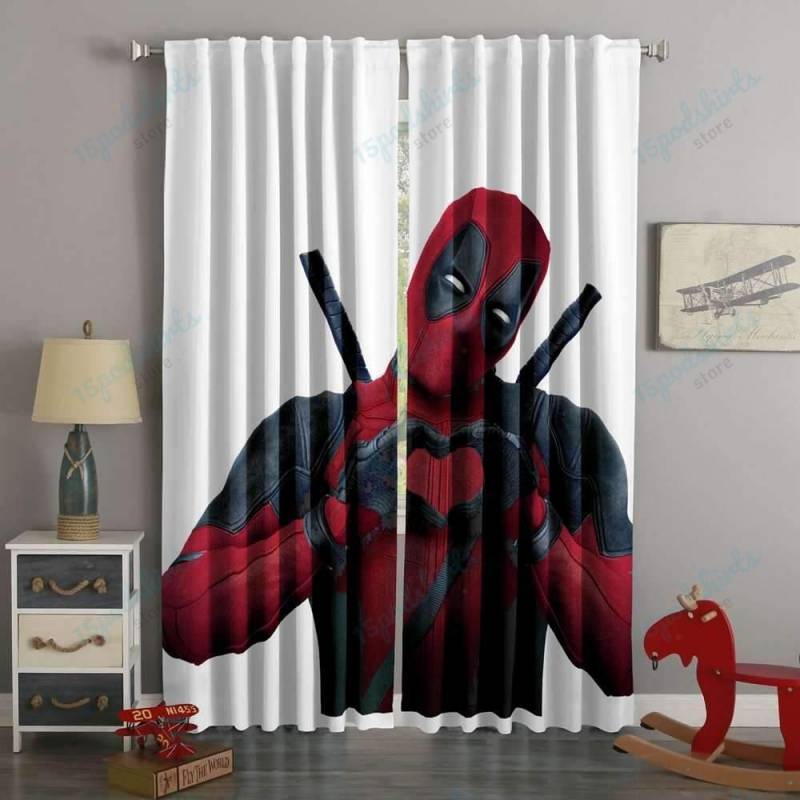 3D Printed Deadpool Custom Living Room Curtain