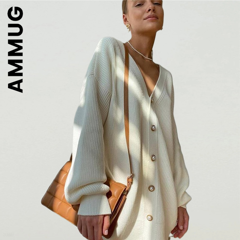 Ammug Sweater Women New Knitted Cardigan Harajuku Loose Sweaters Women Stylish Sexy Women’s Coat Sweet Warm Jacket Female alx