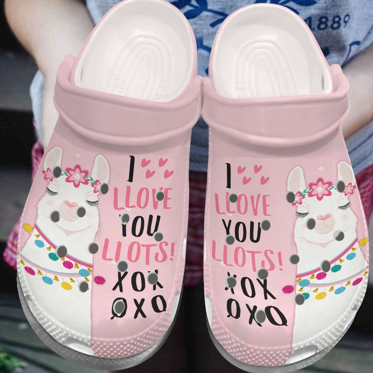 Llama Personalized Clog, Custom Name, Text, Color, Number Fashion Style For Women, Men, Kid, Print 3D I Love You