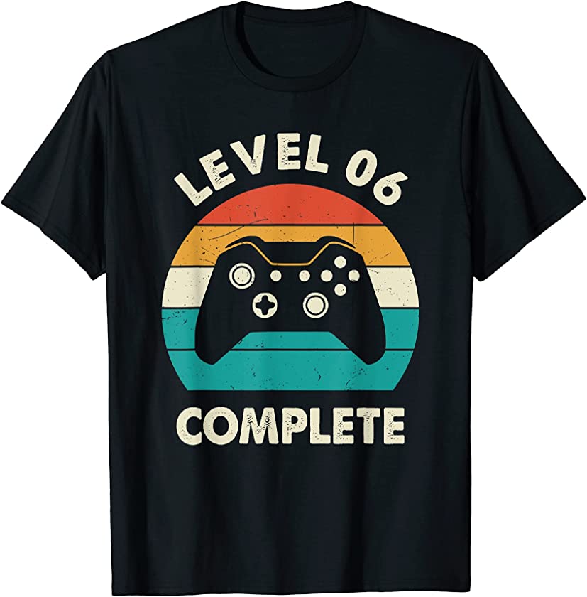 Vintage Level 6th Complete 6 Year Wedding Anniversary Gift T-Shirt