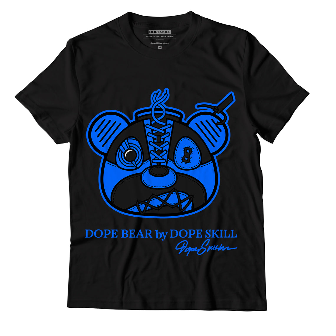 Yz 350 Boost V2 Dazzling Blue Dopeskill T-Shirt Sneaker Bear Head Graphic