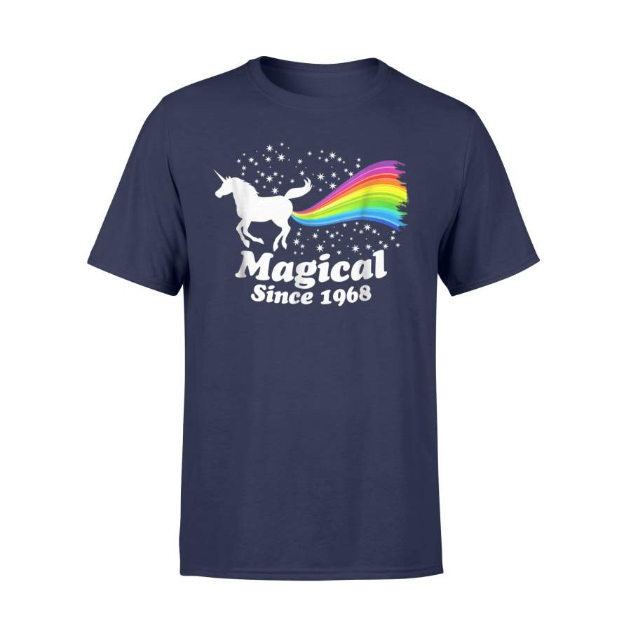 50 50th Birthday Unicorn Farting Rainbow 1968 Cute T-shirt