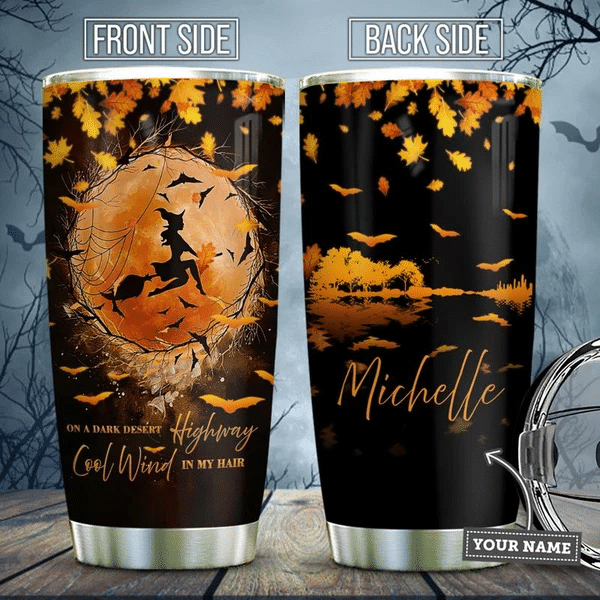 Witch Hippie Cool Wind Halloween Stainless Steel Tumbler