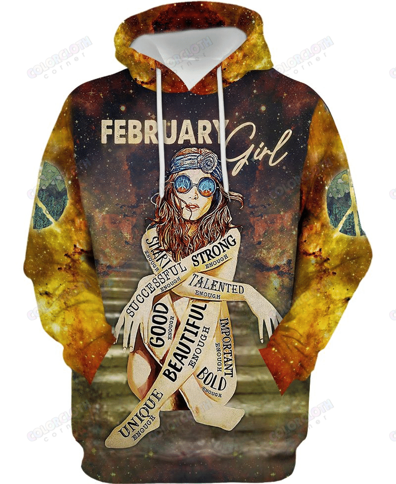 Hippie February Girl Hoodie TY290105