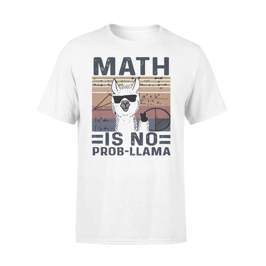 Teacher Math Is No Prob Llama Vintage T-shirt