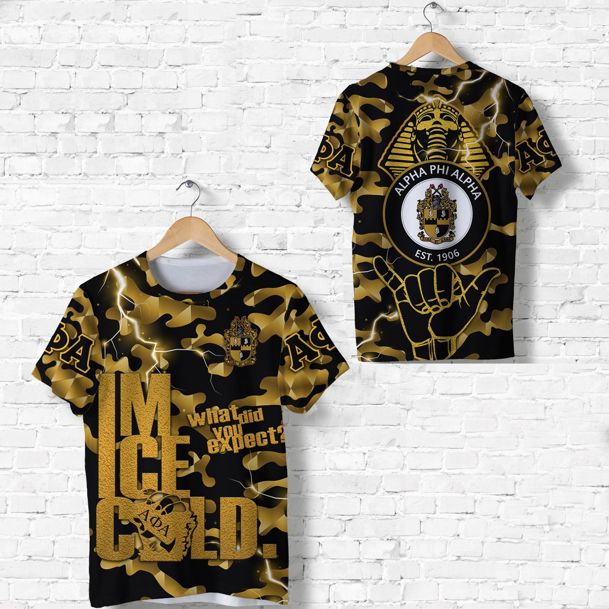 Alpha Phi Alpha Fraternity T Shirt Camouflage Vibes – Ice Cold No.1 Lt8