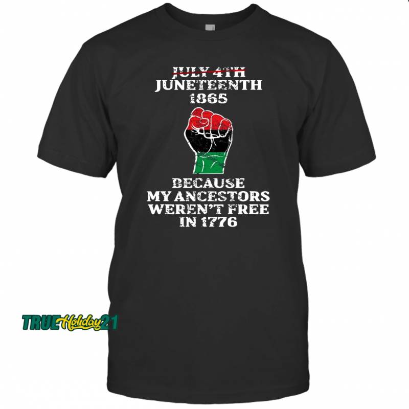 Vintage Juneteenth Ancestors Black African American Flag Pride T-Shirt