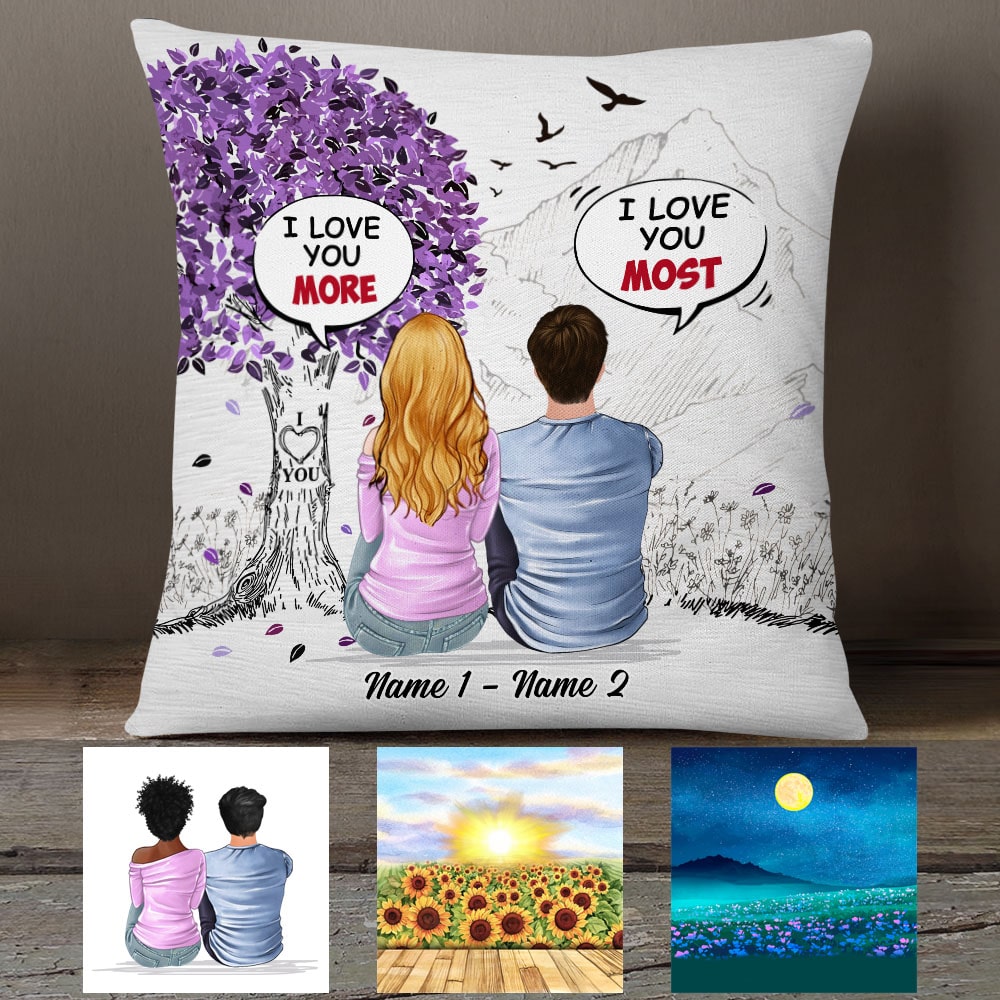 Personalized Couple Box Chat Pillow Sb72 30O53 (Insert Included)
