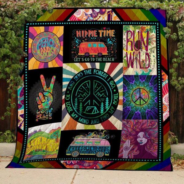 Hippie Time Th150 3D Quilt Blanket HGM43