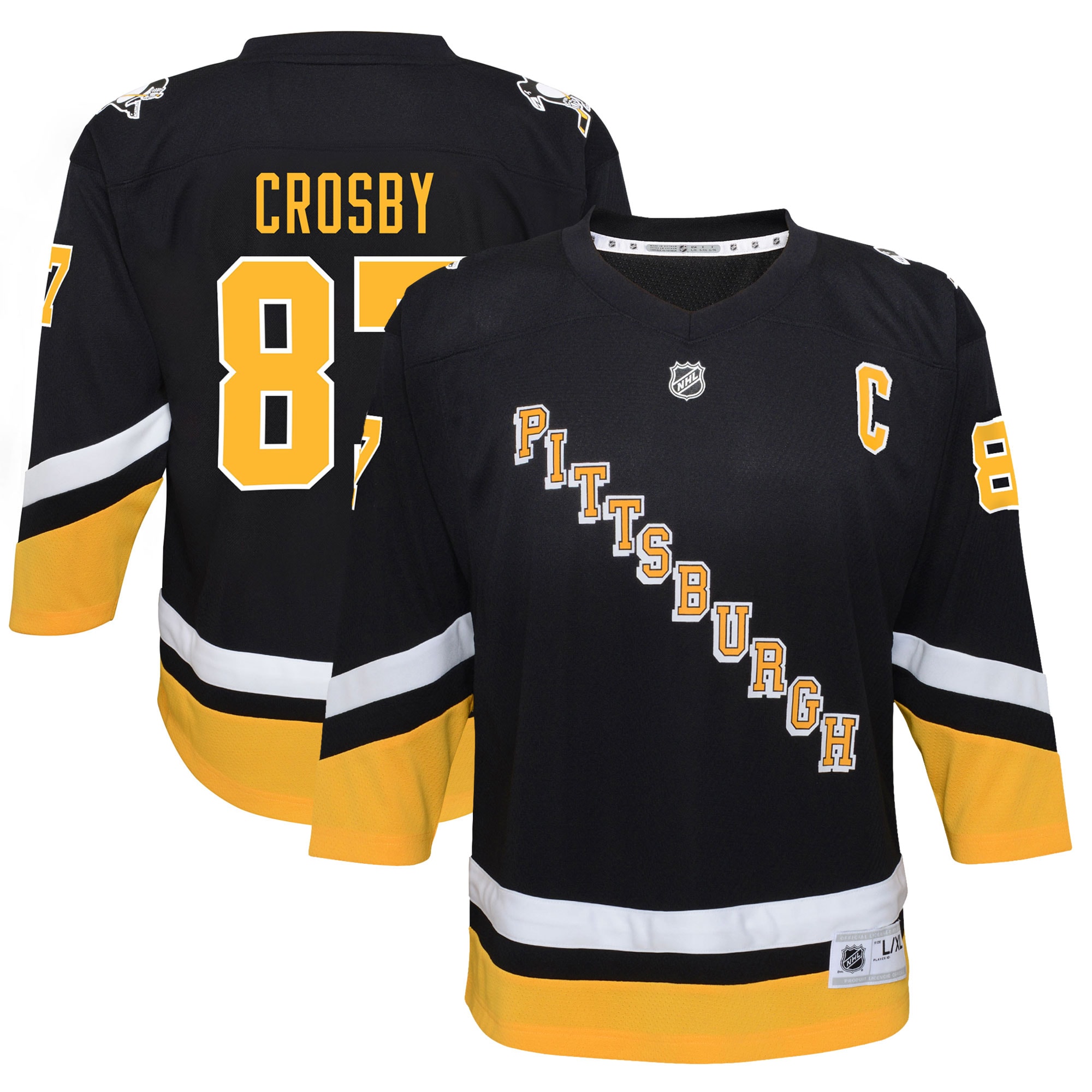 Sidney Crosby Pittsburgh Penguins Youth 2021/22 Alternate Replica Player Jersey – Black